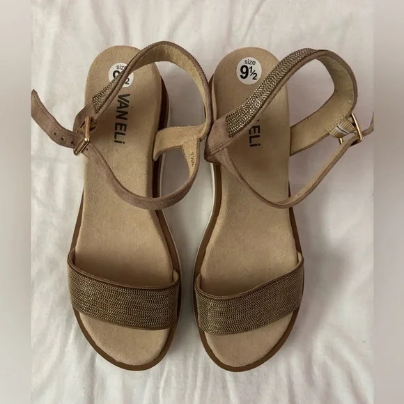 Vaneli Summer Wedges 9.5 | Women Wedges | Vaneli Women Strappy Shoes NWOT - Picture 5 of 5
